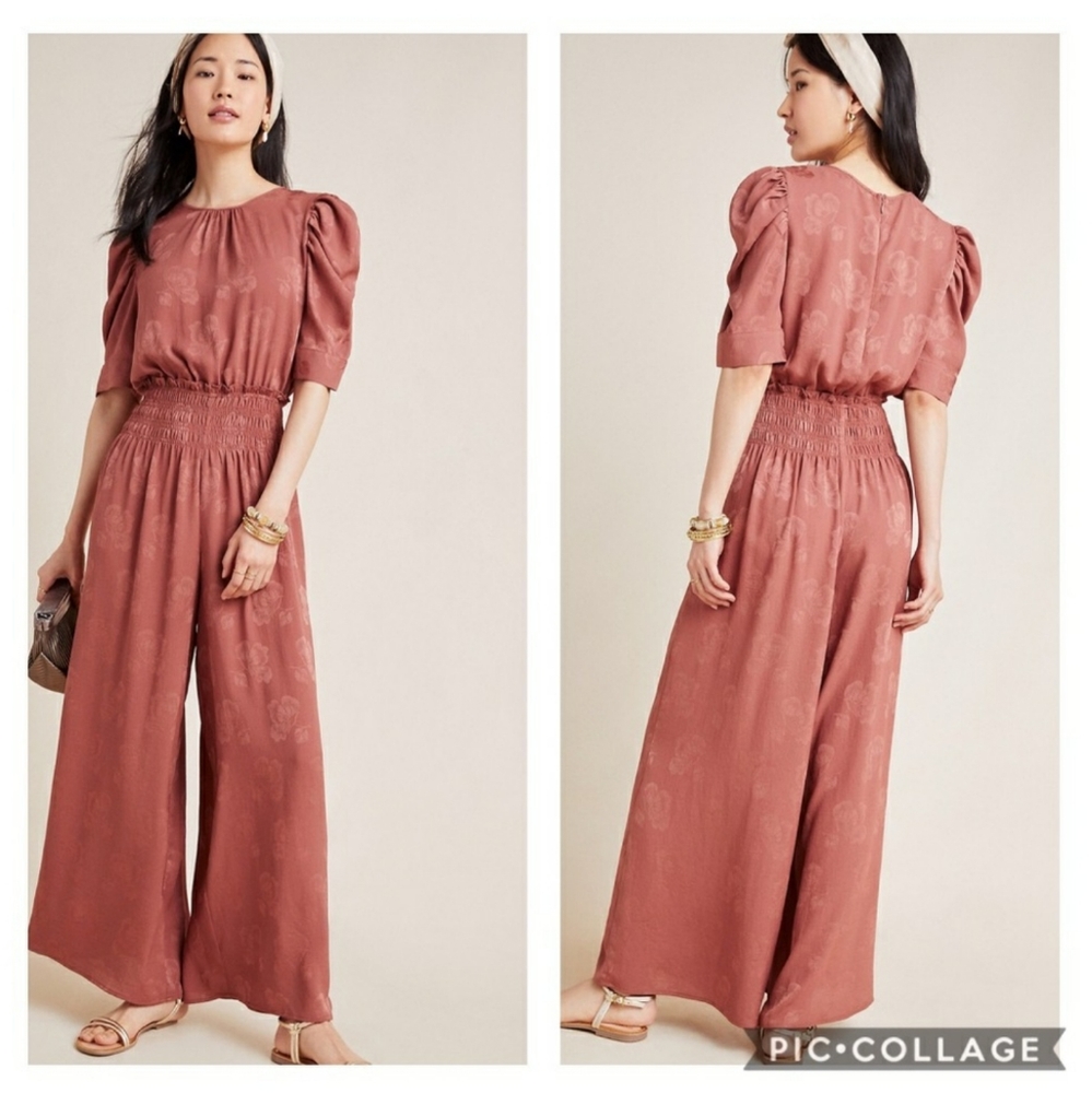 Anthropologie NWT Current Air Rose Jumpsuit